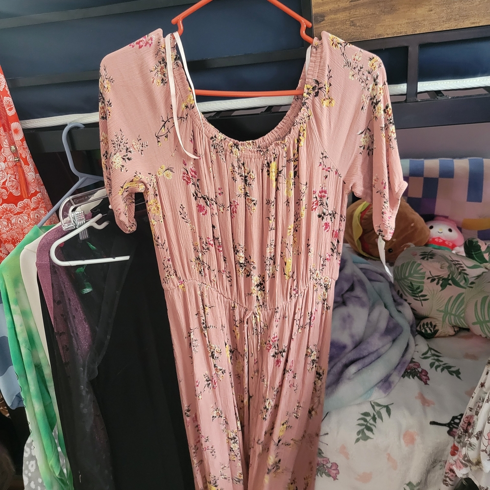 Floral Pink Maxi Dress